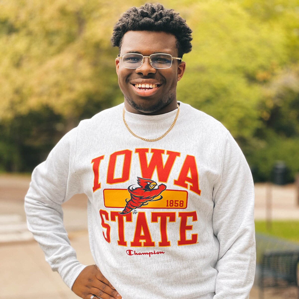 Champion® Spirit Collection Iowa State Punching Cy 1858 Sweatshirt